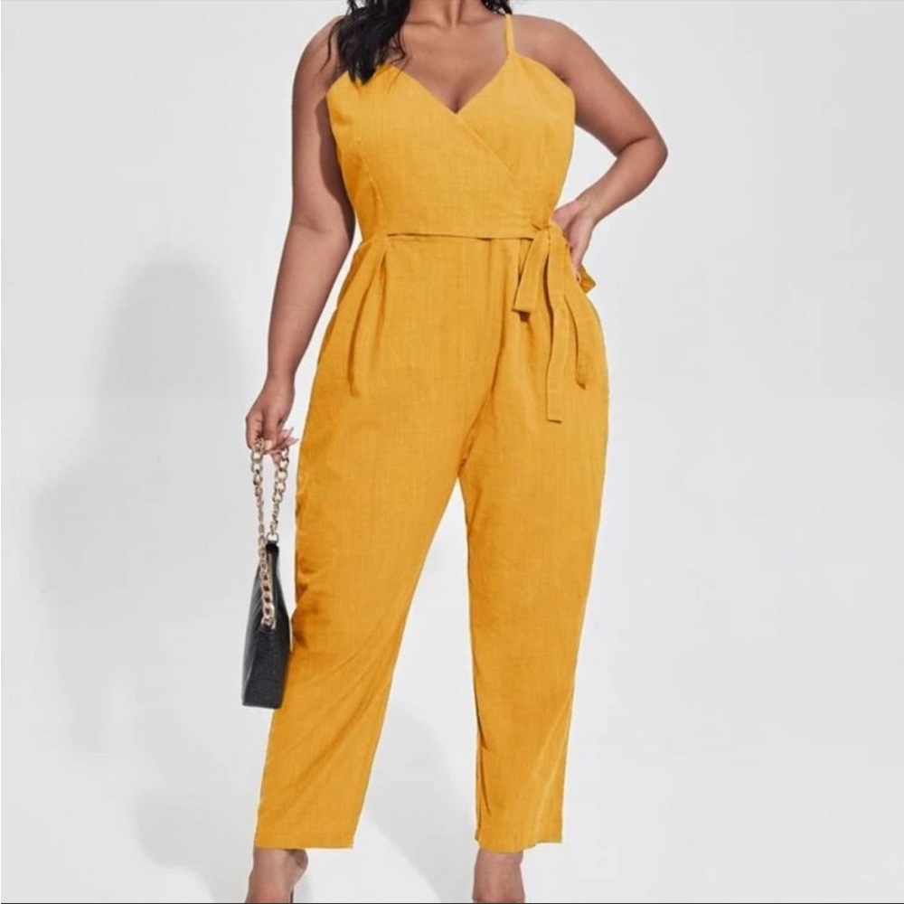 SHEIN Plus Tie Side Cami Jumpsuit NWT 2XL